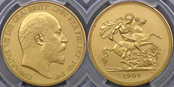 1902 Five Pound values