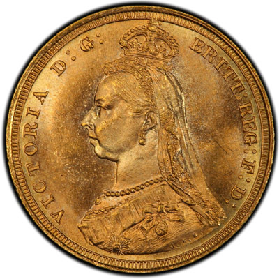Jubilee head gold sovereign varieties