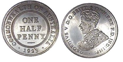 1923 half penny fake