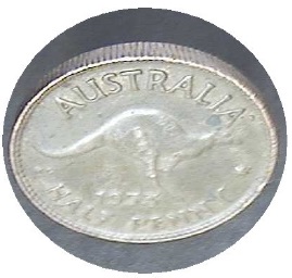Silvered halfpenny