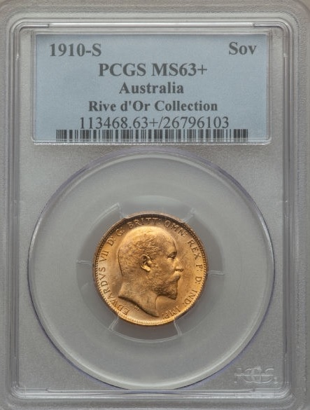1910 sovereign Rive d'Or Collection