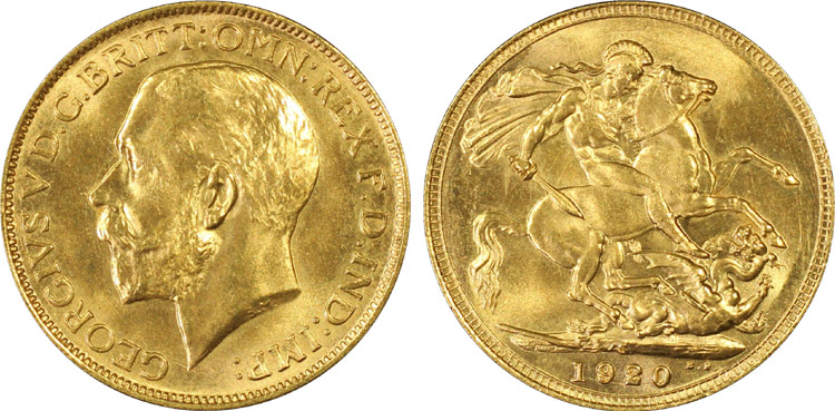 1920 sovereign from Sydney