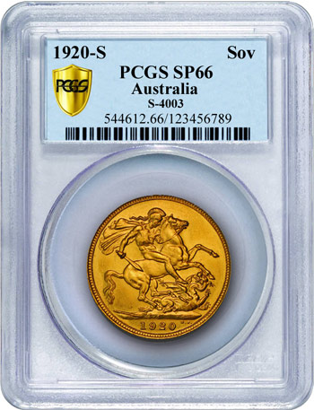 1920S Sovereign PCGS SP66