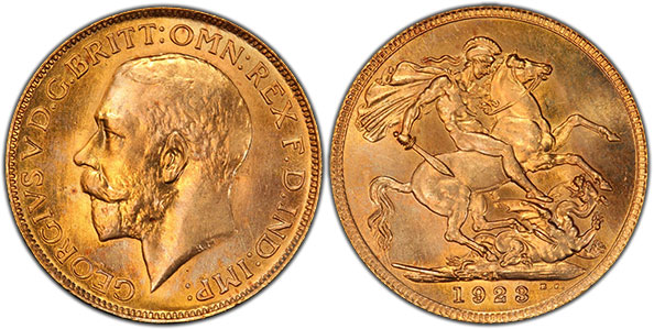 1923 SA sovereign