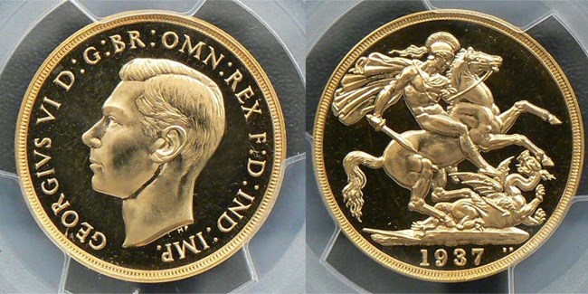 1937 gold two pound