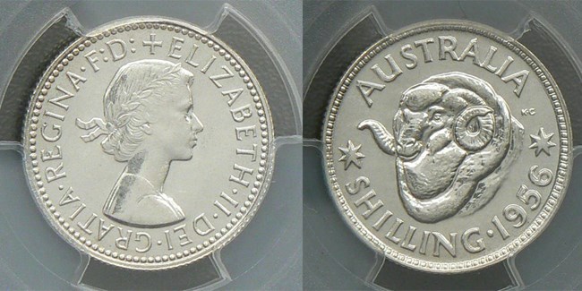 1956 proof shilling