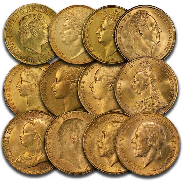Gold sovereigns monarch