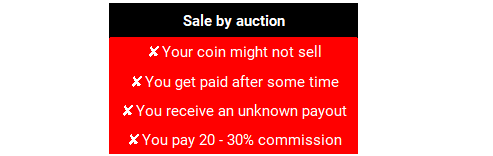 Sell coins by auction