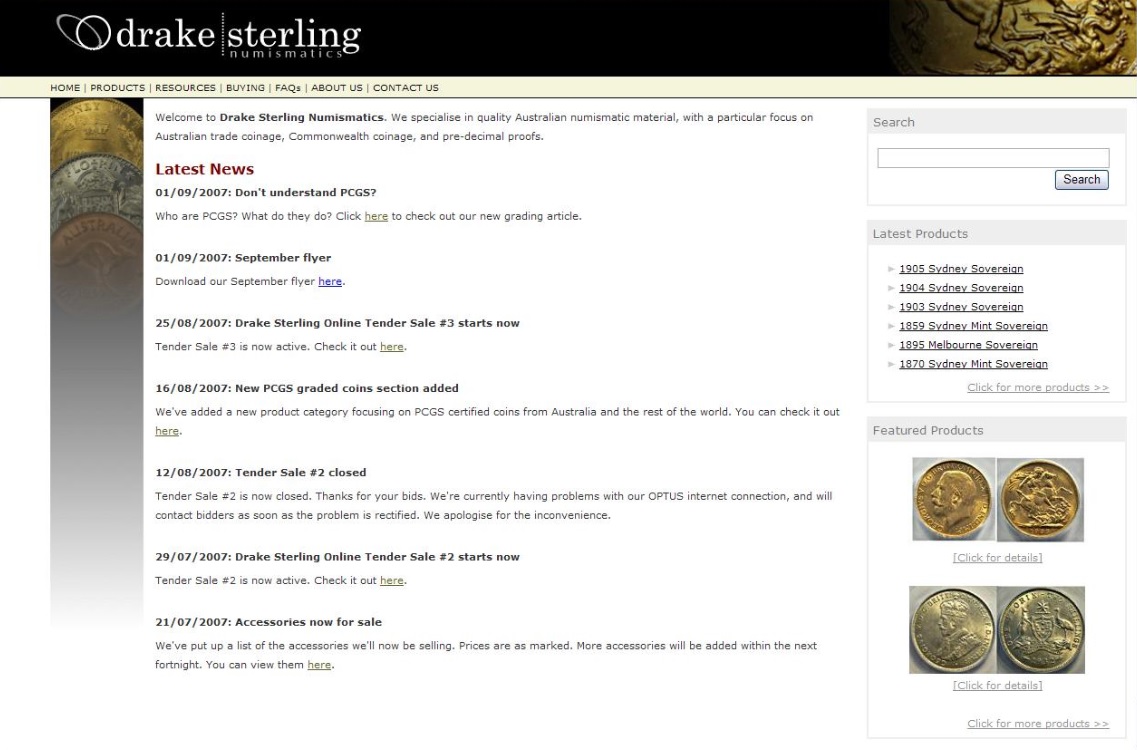Drake Sterling website