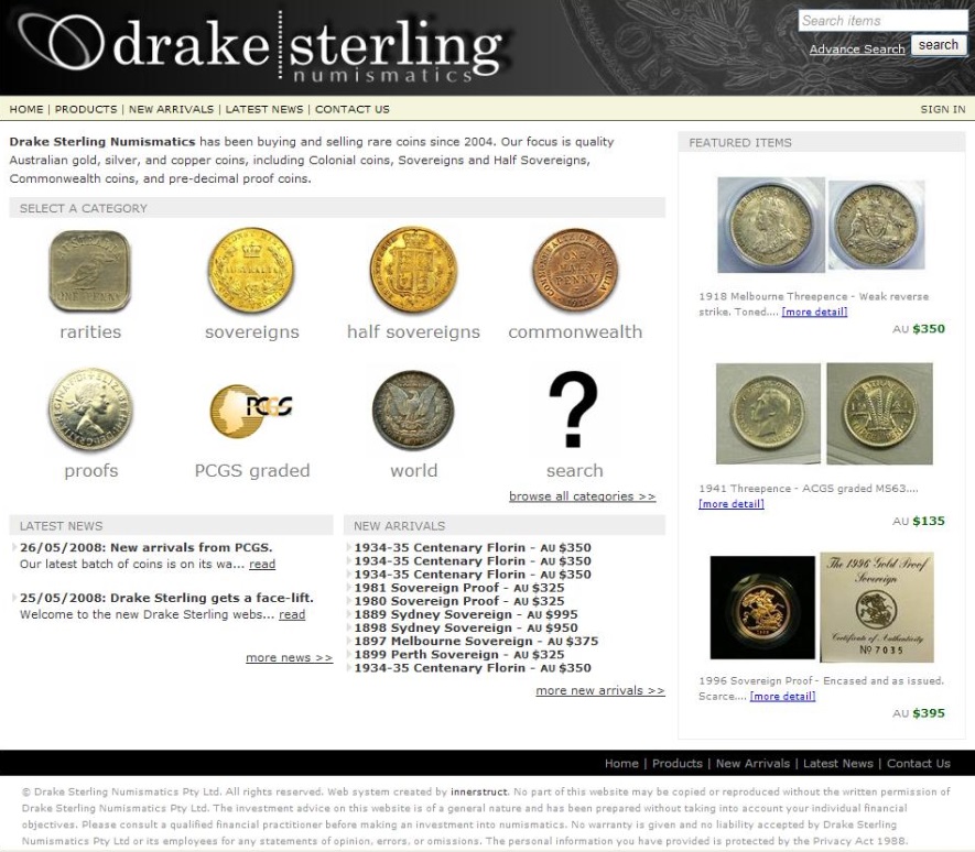 Drake Sterling website