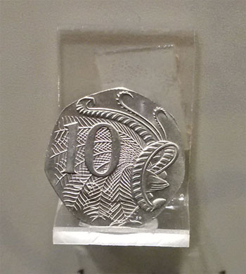 Ten cent pattern coin