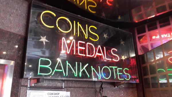 Coin shop sign